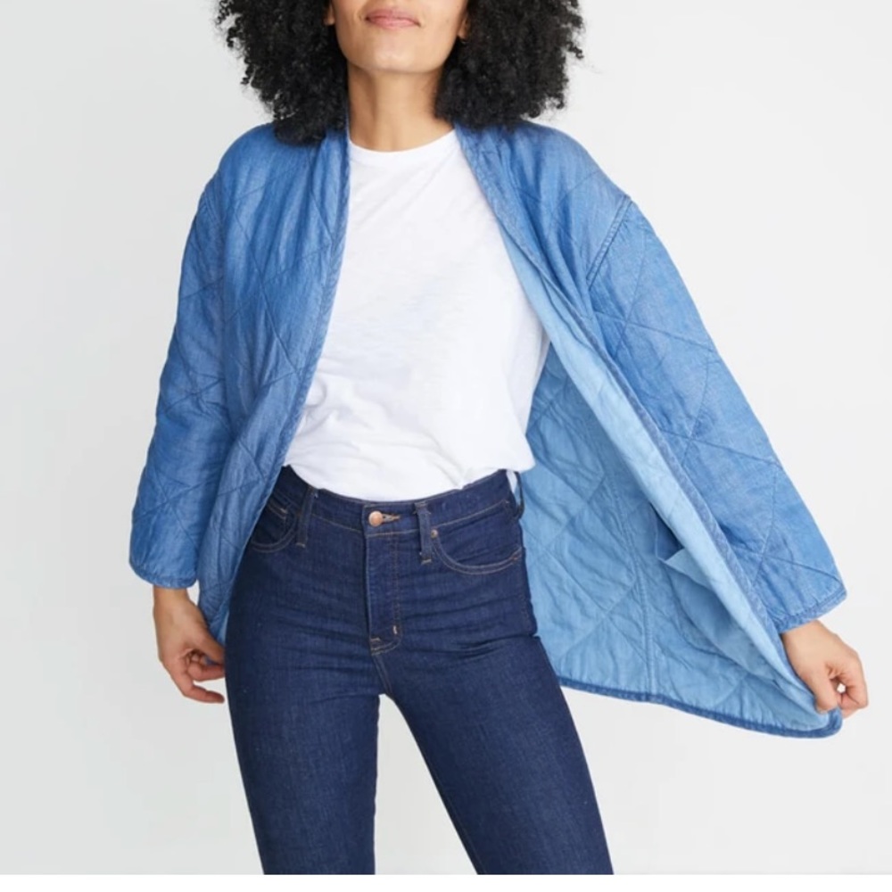 Marine Layer Jane Quilted Indigo Jacket